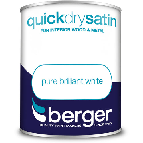 Berger Quick Dry Satin Brilliant White 750ml