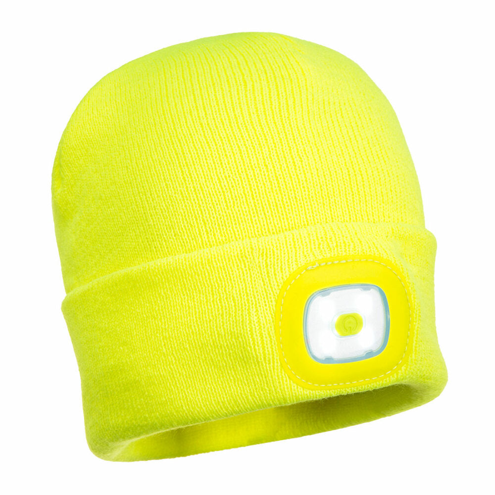 Portwest - Beanie USB Rechargeable LED Head Light  - Yellow