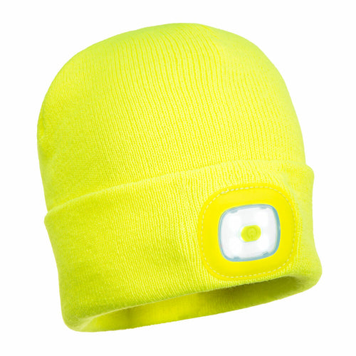 Portwest - Beanie USB Rechargeable LED Head Light  - Yellow