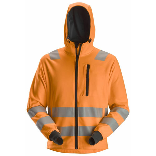 Snickers - High-Vis Class 2/3, Full Zip Hoodie - High vis orange