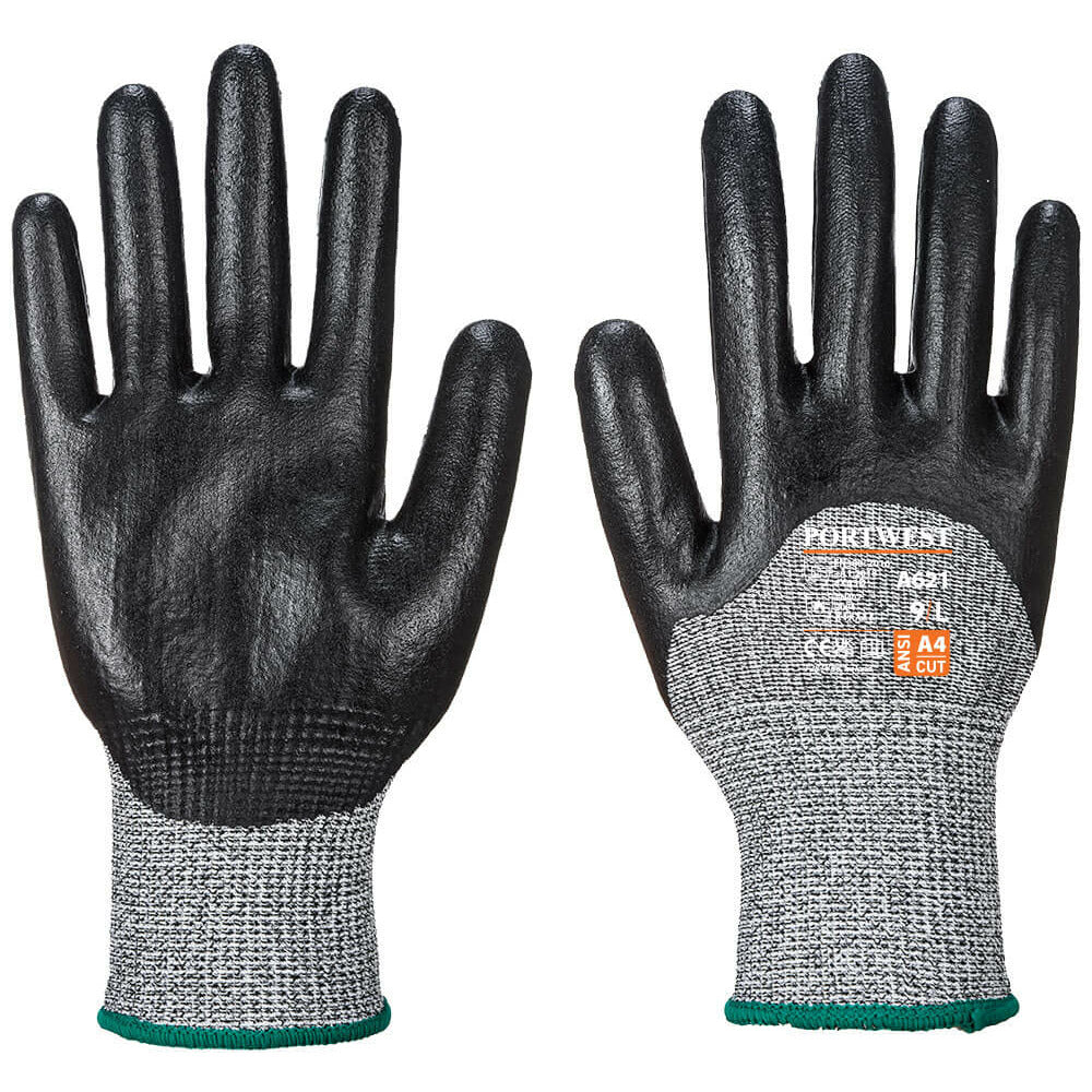 Portwest - Cut 3/4 Nitrile Foam Glove - Black
