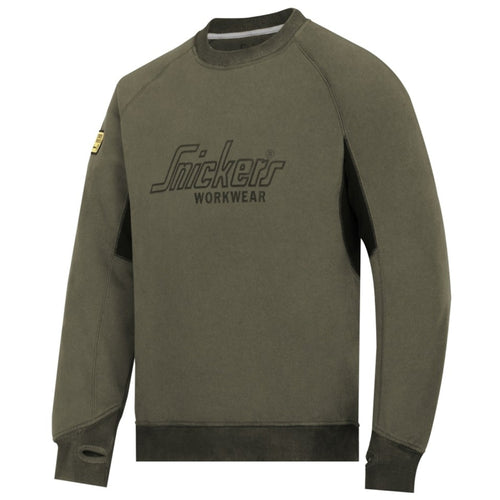 Snickers - Logo Sweatshirt - Olive green\\Black