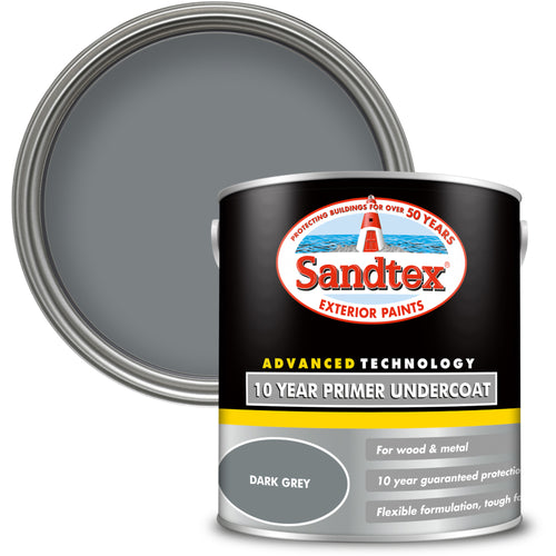 Sandtex 10 Year Primer Undercoat Dark Grey 2.5L