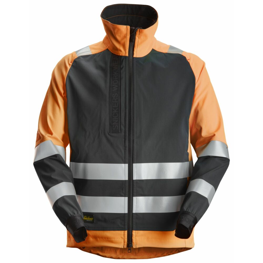 Snickers - High-Vis Class 2, Unlined Jacket - High vis orange\\Black