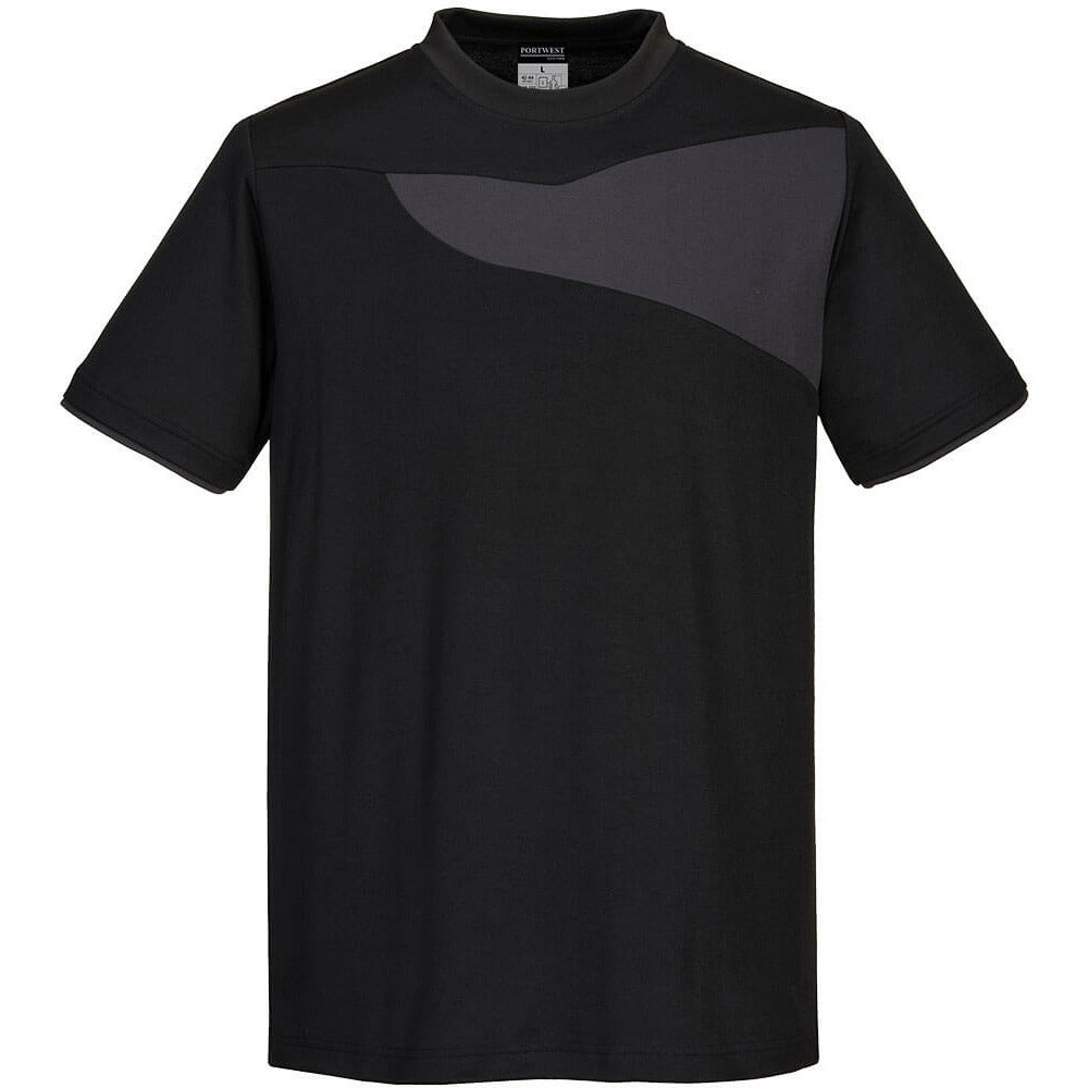 Portwest - PW2 T-Shirt S/S - Black/Zoom Grey