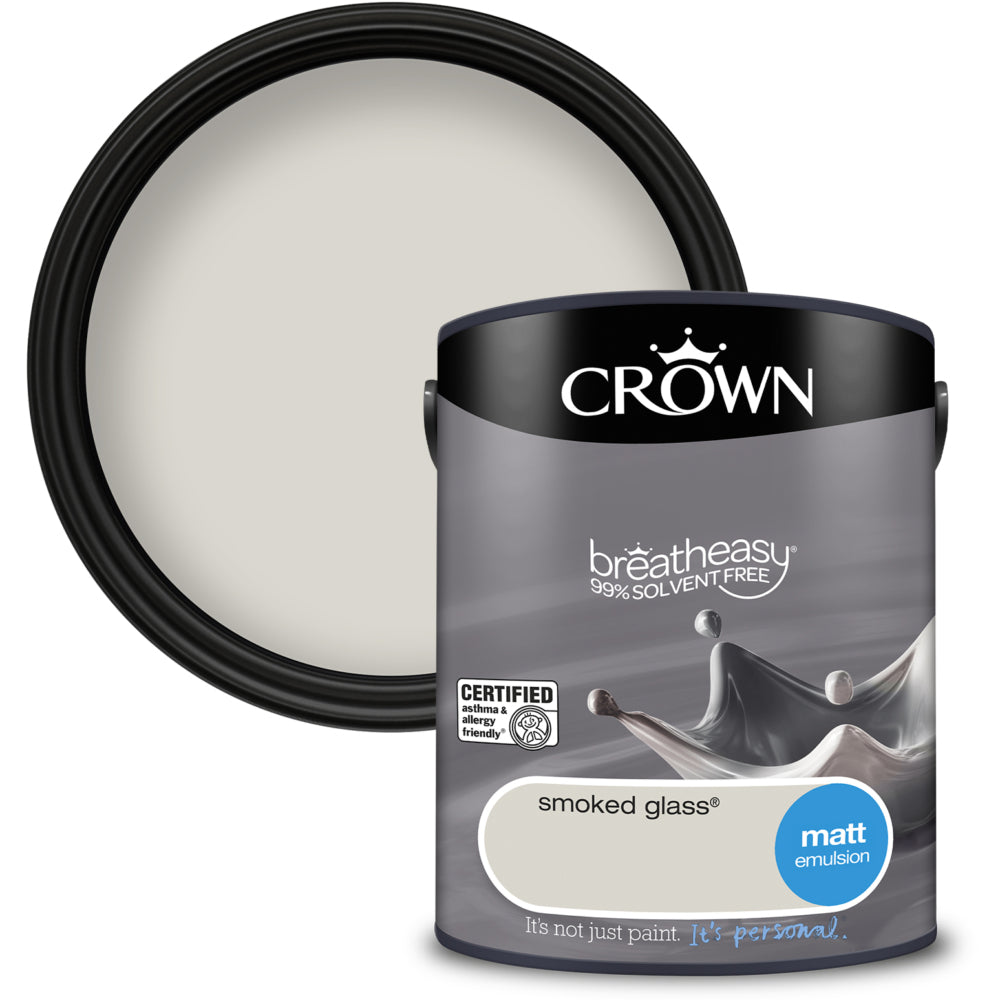 Crown Matt Emulsion Smoked Glass 5L