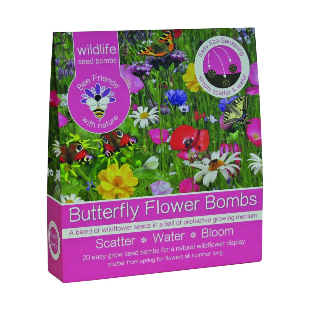 Butterfly Flower Wildlife Seed Bombs - 20 Pack