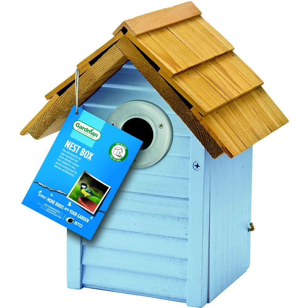 Gardman Beach Hut Nest Box - Blue