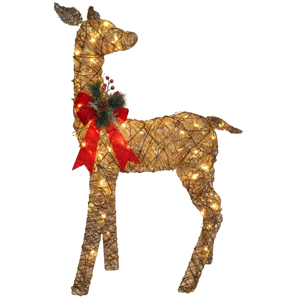 LED Gold Glitter Reindeer - 110cm