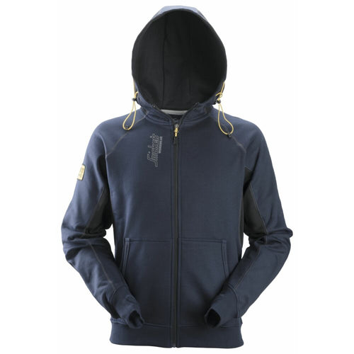 Snickers - Zipped Logo Hoodie - Navy\\Black