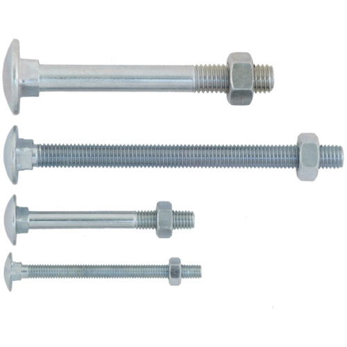Tucks - CSH Bolt & Nut Zinc Plated DIN603 M8x50mm (Box200)