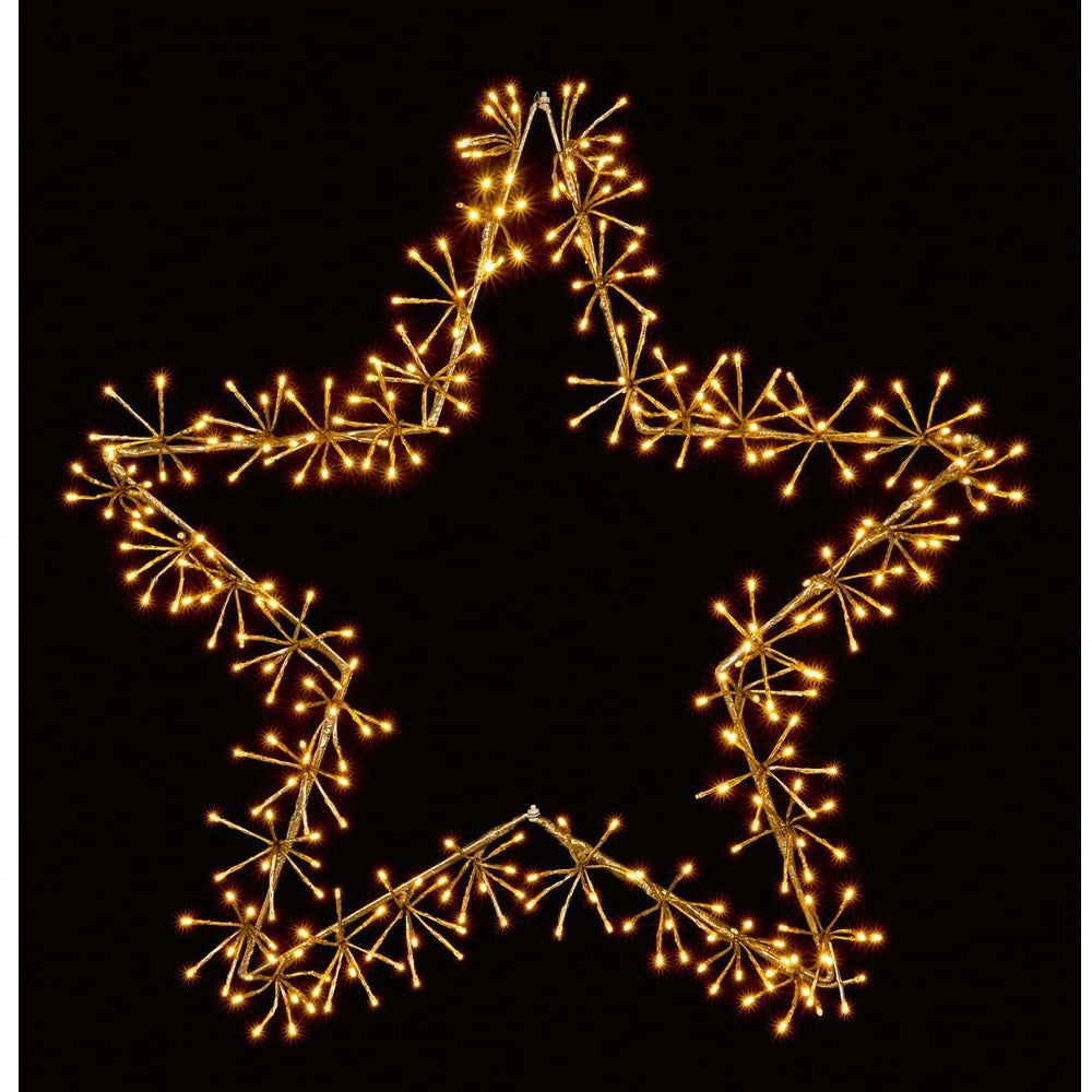 Premier Decorations - Star Shape Cluster Gold - 1.2m