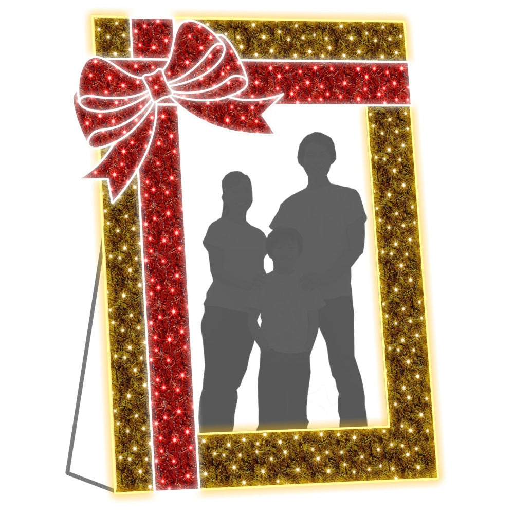 Festive LED Lit Picture Frame Photo Opportunity - 230 x 180cm