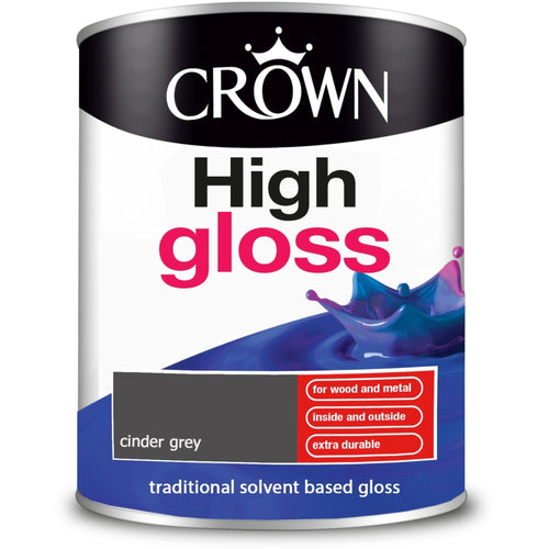 Crown High Gloss Cinder Grey 750ml