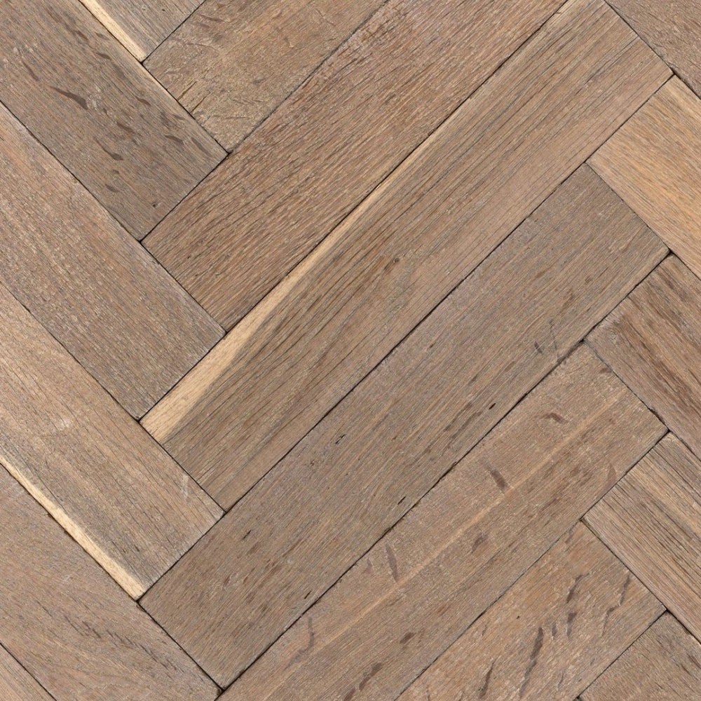 Tumbled Oak Wood Block Double Smoked & White Oiled 60mm