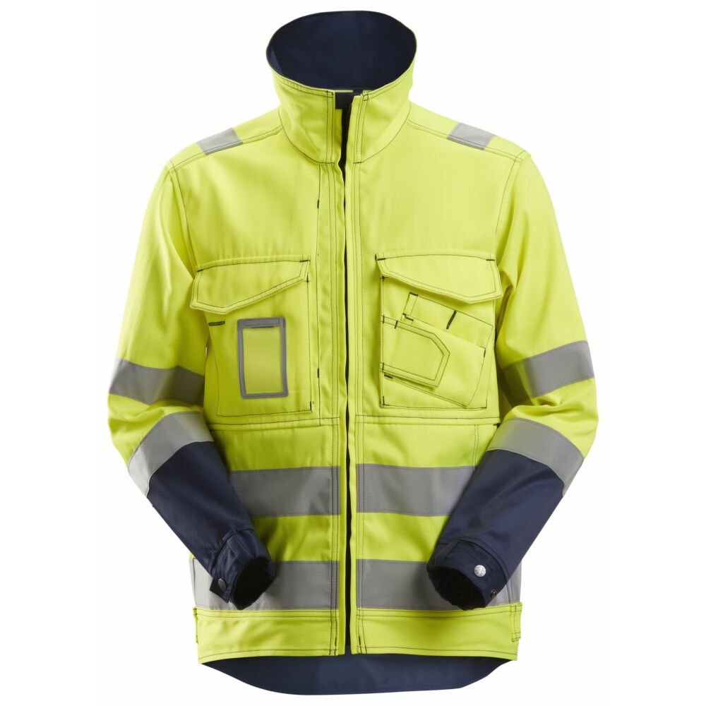 Snickers - High-Vis Jacket Class 3 - High Visibility Yellow - Navy