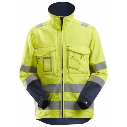 Snickers - High-Vis Jacket Class 3 - High Visibility Yellow - Navy