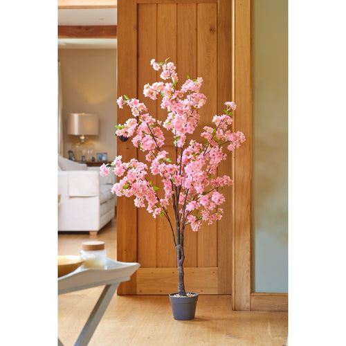 Smart Garden Faux Décor 140cm Artificial Cherry Blossom Tree - Pink