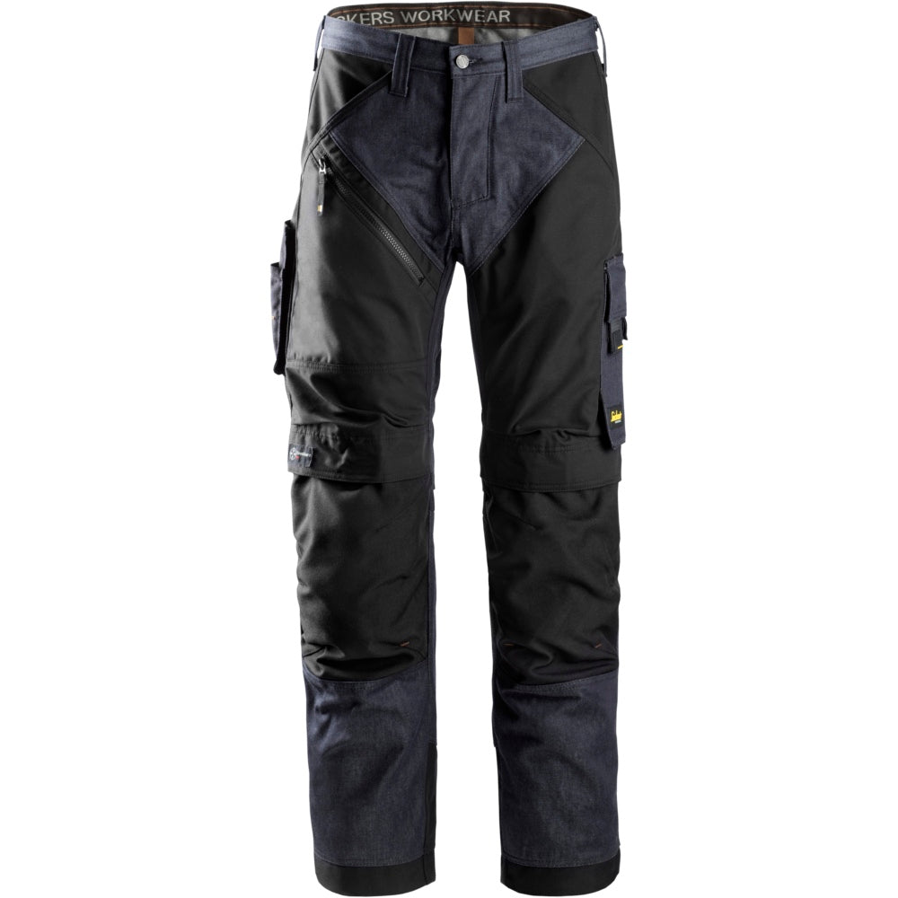 Snickers - RuffWork, Denim, Work Trousers - Denim\\Black