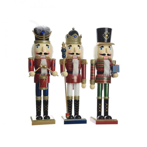 Decoris - Firwood Glitter Nutcracker Figures  -  50cm