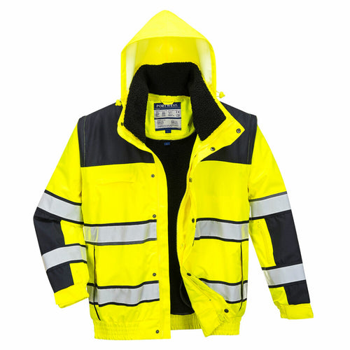 Portwest  - Hi-Vis Classic Bomber Jacket - Yellow/Black