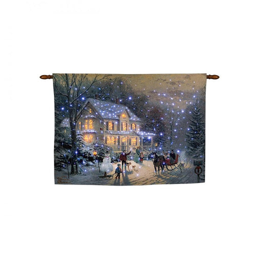 Snowtime - Fibre Optic Tapestry - Home for the Holidays 36\x26\