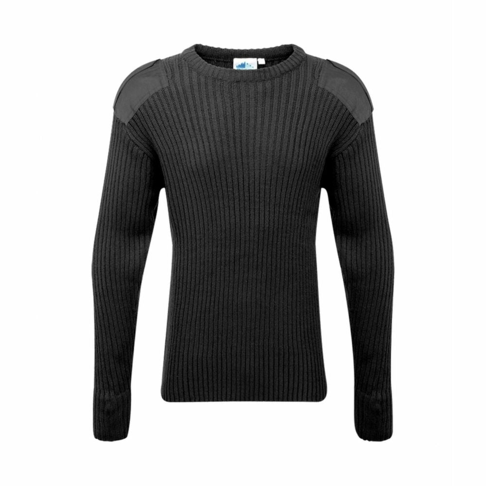 Fort Crew Neck Combat Jumper Black - 3XL