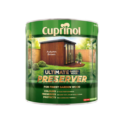 Cuprinol Ultimate Garden Wood Preserver Autumn Brown 4L