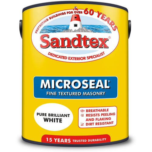 Sandtex Microseal Text Masonry Brilliant White 5L