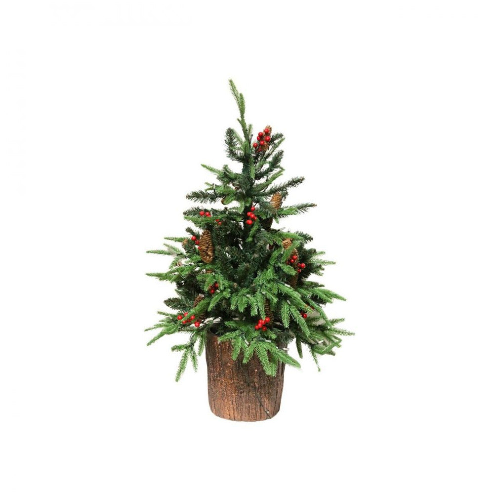 Jingles - Pre-Lit Park Lane Potted Spruce Tree  - 110cm