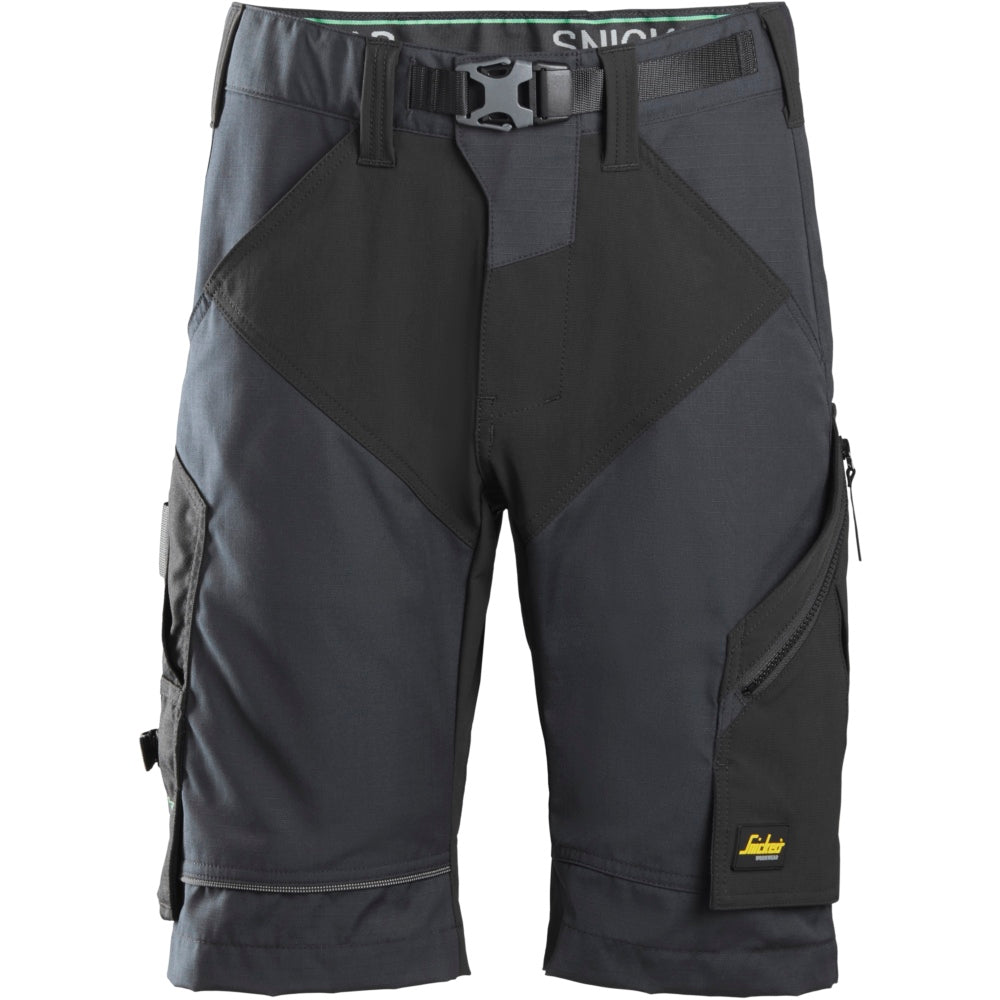Snickers - FlexiWork, Work Shorts+ - Steel grey\\Black