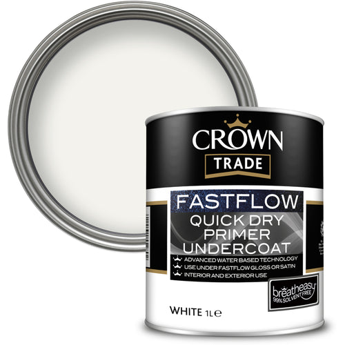 Crown Trade Fastflow Quick Dry Undrcoat White 1L