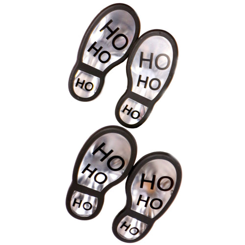 Jingles Solar Flashing LED HO HO HO Footsteps - 4pce