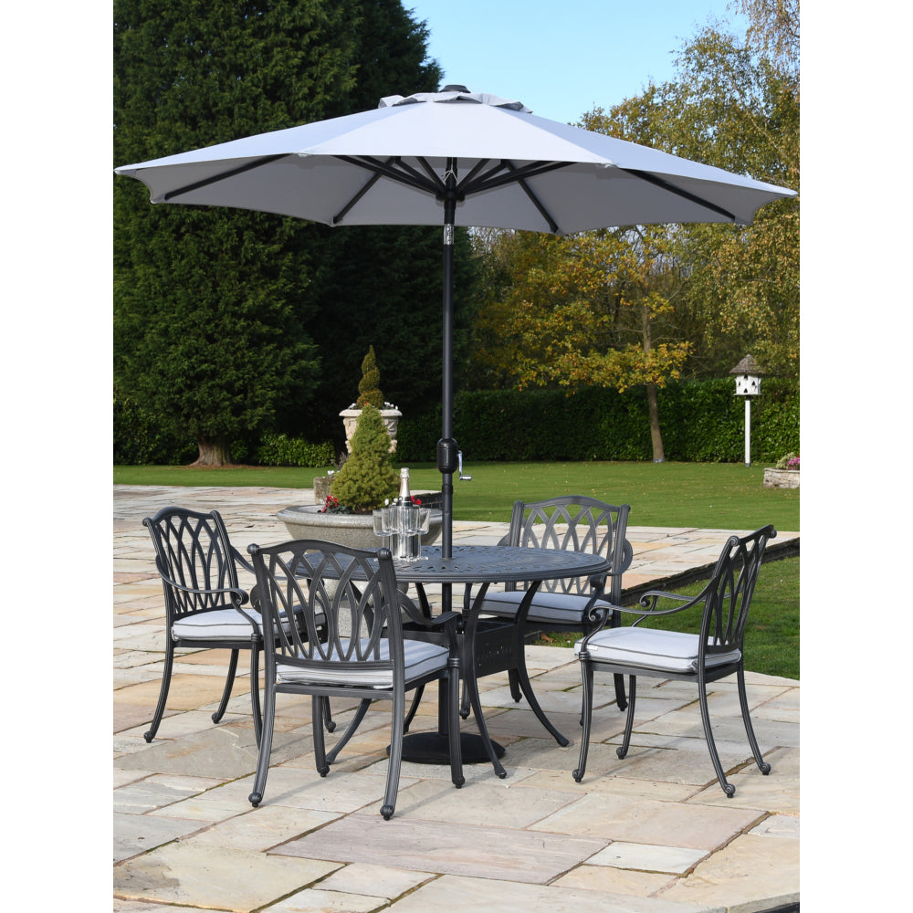 Florence 4 Seater Cast Aluminium Round Set