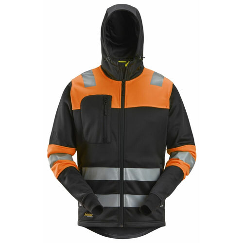 Snickers - High-Vis, Class 1  Full Zip Hoodie - Black