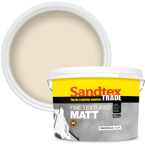 Sandtex Trade Fine Text Matt Magnolia 10L