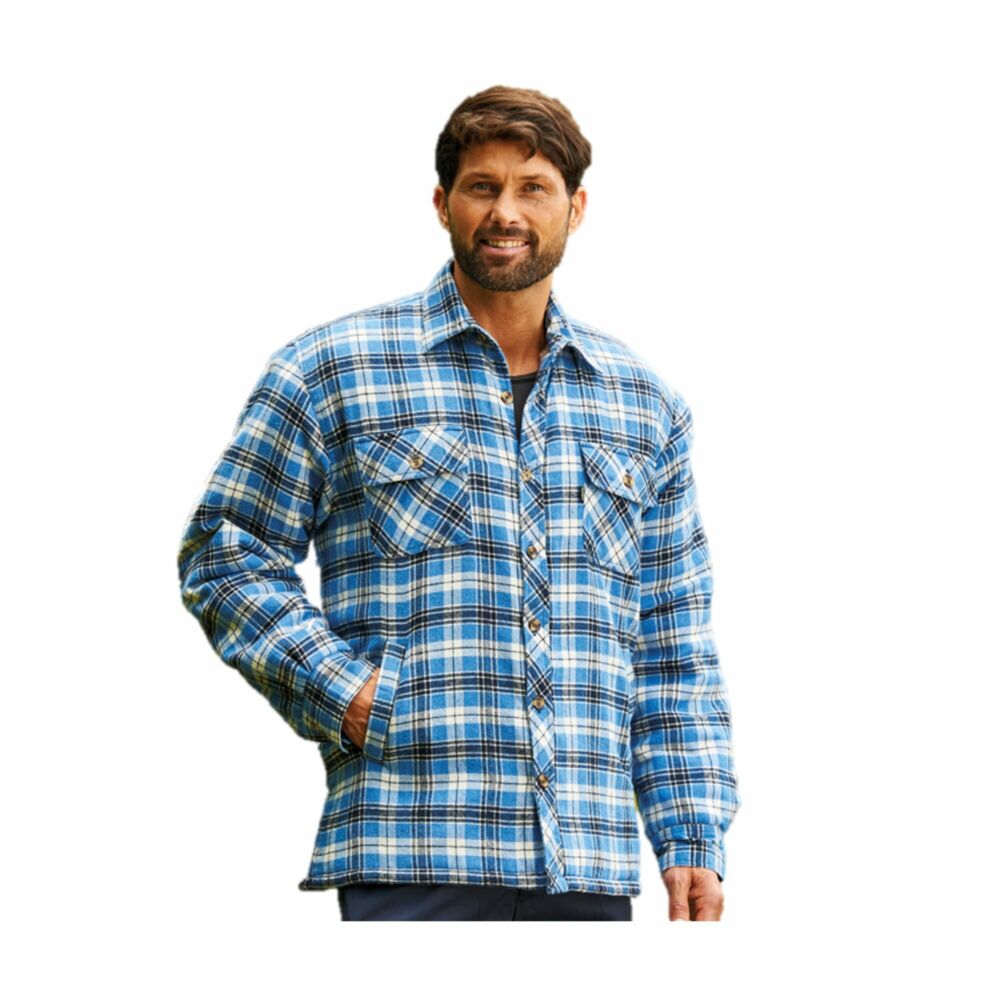 Champion Pennine Sherpa-Lined Shirt Blue - M
