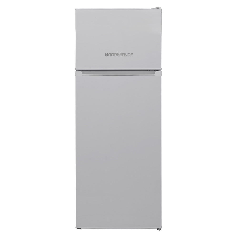 NordMende 54cm Freestanding 144cm Top Mount Low Frost Fridge Freezer Silver