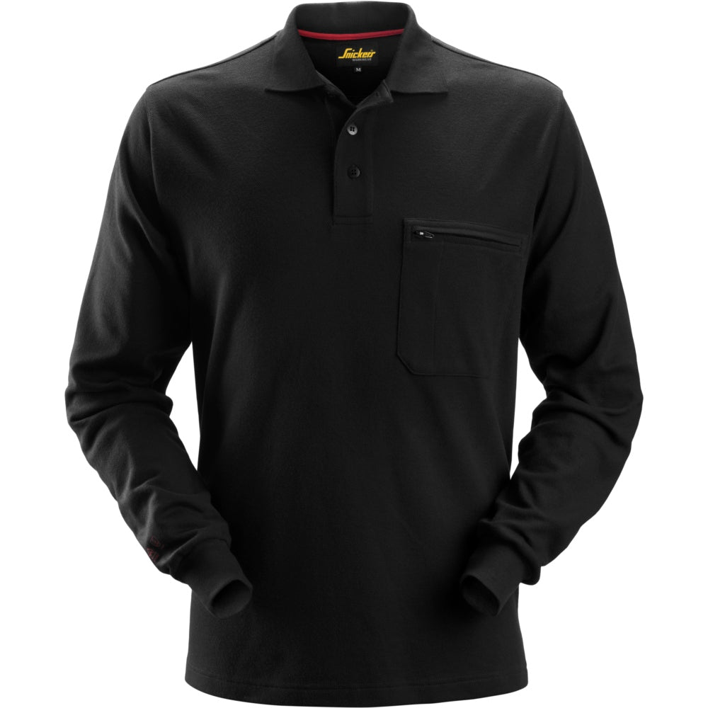 Snickers - ProtecWork, Long Sleeve Polo Shirt - Black