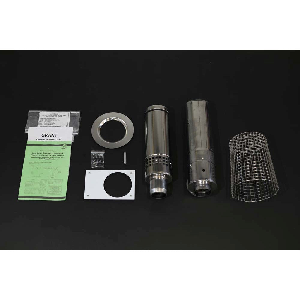 Standard flue kit – Walls up to 550mm (includes s/s terminal guard)