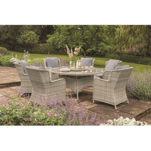 Eden Rose 6 Seater Round Dining Set - 1.5m