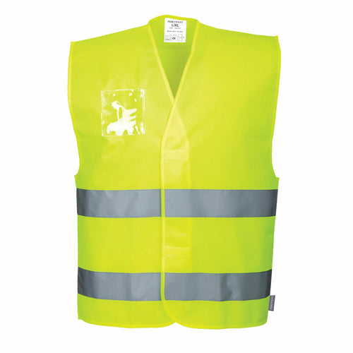 Portwest  - Hi-Vis Vest - Dual ID Holder - Yellow