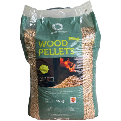 Zero Wood Premium Wood Pellets 15Kg