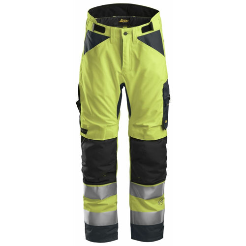 Snickers - AllroundWork, High-Vis 37.5® Insulated Trousers+ Class 2 - High vis yellow\\Steel grey