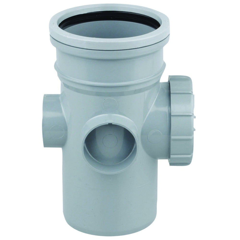 Wavin Soil OsmaS PVCU Bossed Acc Pipe Grey 160mm S/S