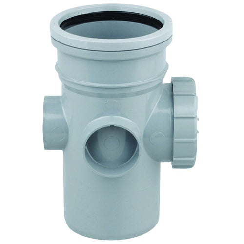 Wavin Soil OsmaS PVCU Bossed Acc Pipe Grey 160mm S/S