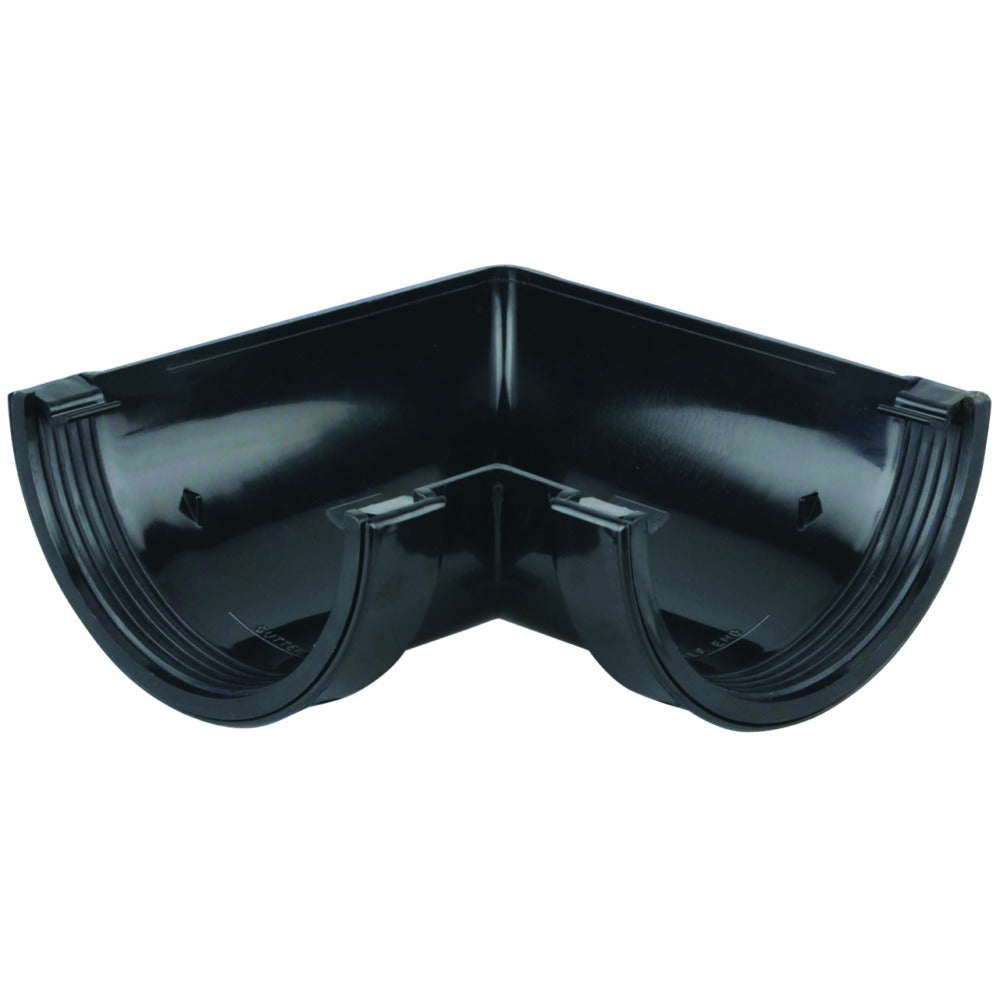 Rainwater SuperLine OsRSu PVC-U Gutter Angle 90° Black 125mm