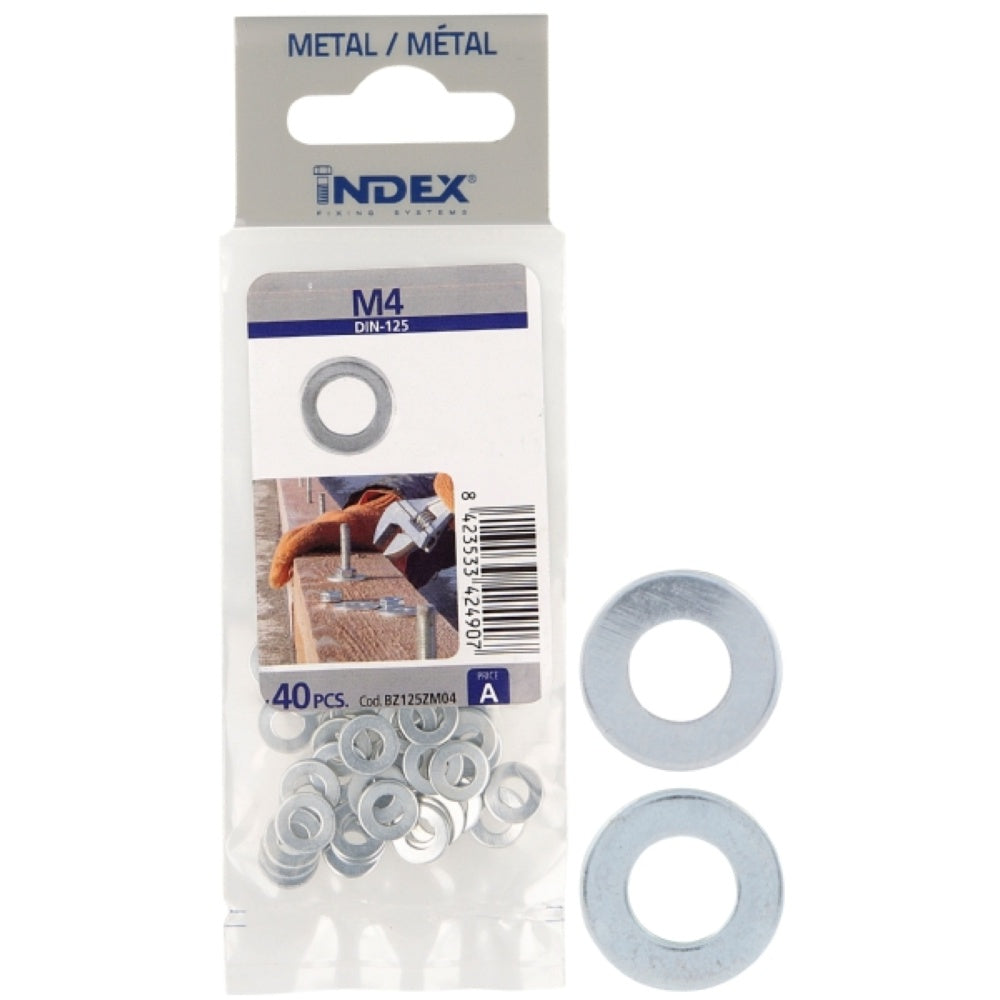 Index Prepack Washer M5 Zinc Plated Pack40