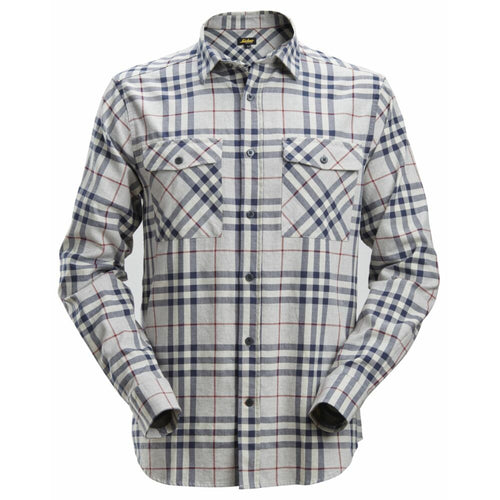 Snickers - AllroundWork, Flannel Checked  Long Sleeve Shirt - Red