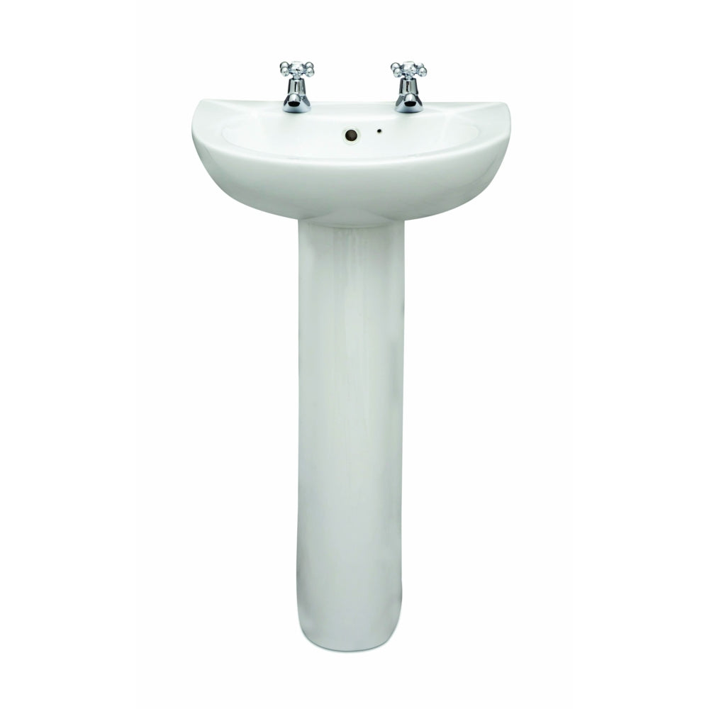 Strata Basin & Full Pedestal 2TH - 330 x 450mm